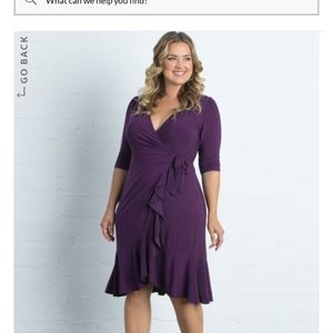 Kiyonna Wrap Dress in Plum